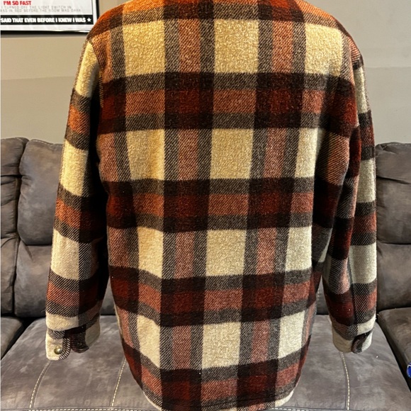 Vintage Woolrich Flannel Jacket 1970s Plaid Men’s 70s Hunting Large - Picture 2 of 9